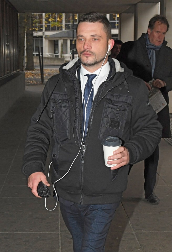  Michael Burke arriving at Manchester Crown Court for the jury's verdict