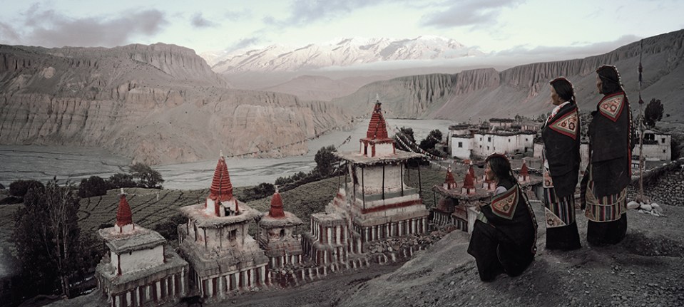  Tsering Yangzom, Tachung and Tsering from the Wangmo Tangge Village pictured in Upper Mustang in Nepal in 2011