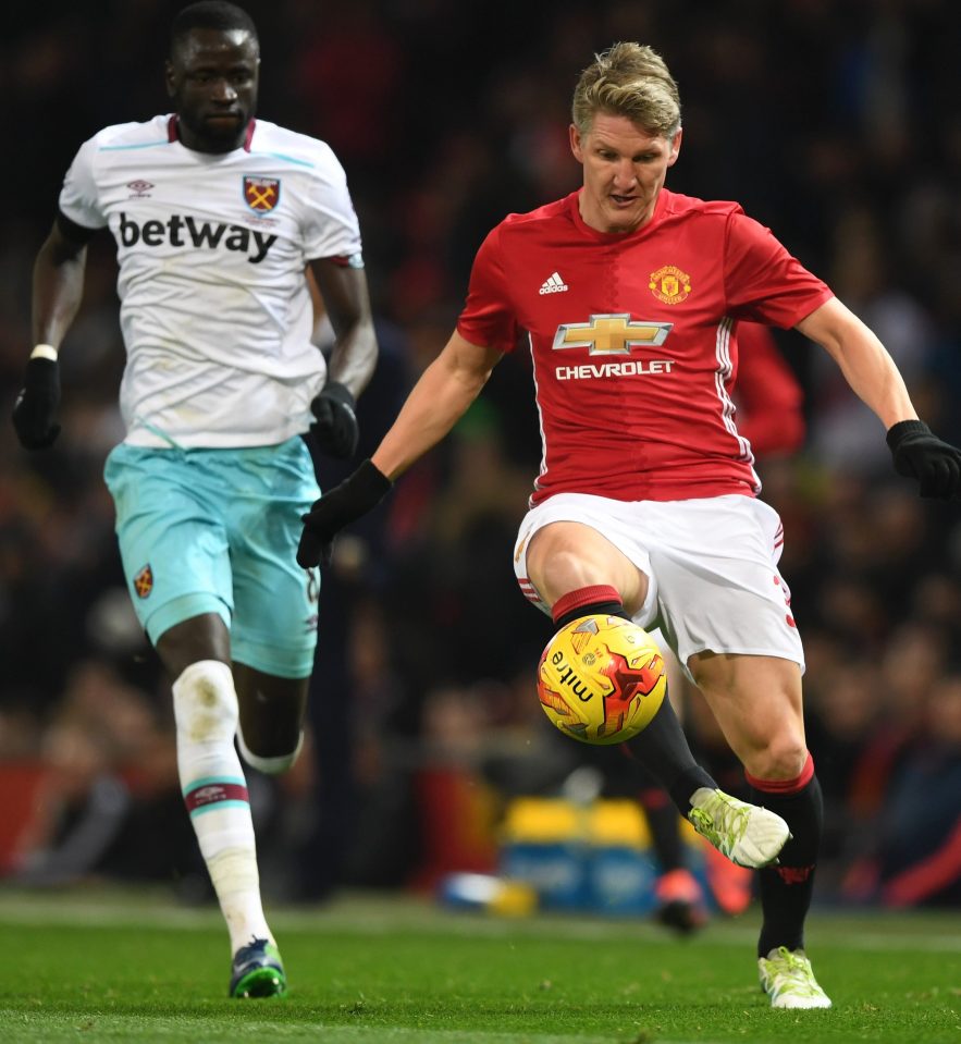  Bastian Schweinsteiger finally played for Manchester United again against West Ham