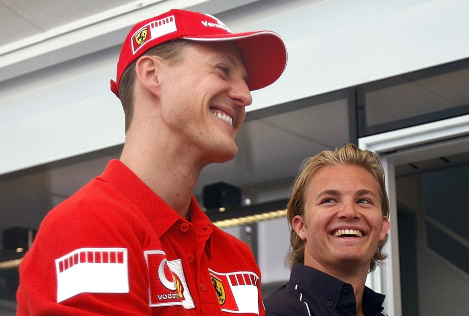 Nico Rosberg and Michael Schumacher