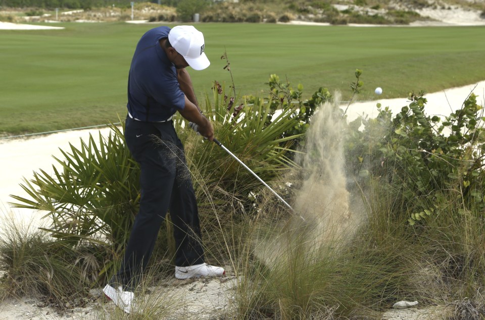 Tiger Woods hits off the 16th fairway during the second round at the Hero World Challenge golf tournament, Friday, Dec. 2