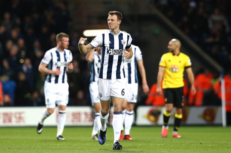  Jonny Evans got the opener for West Brom