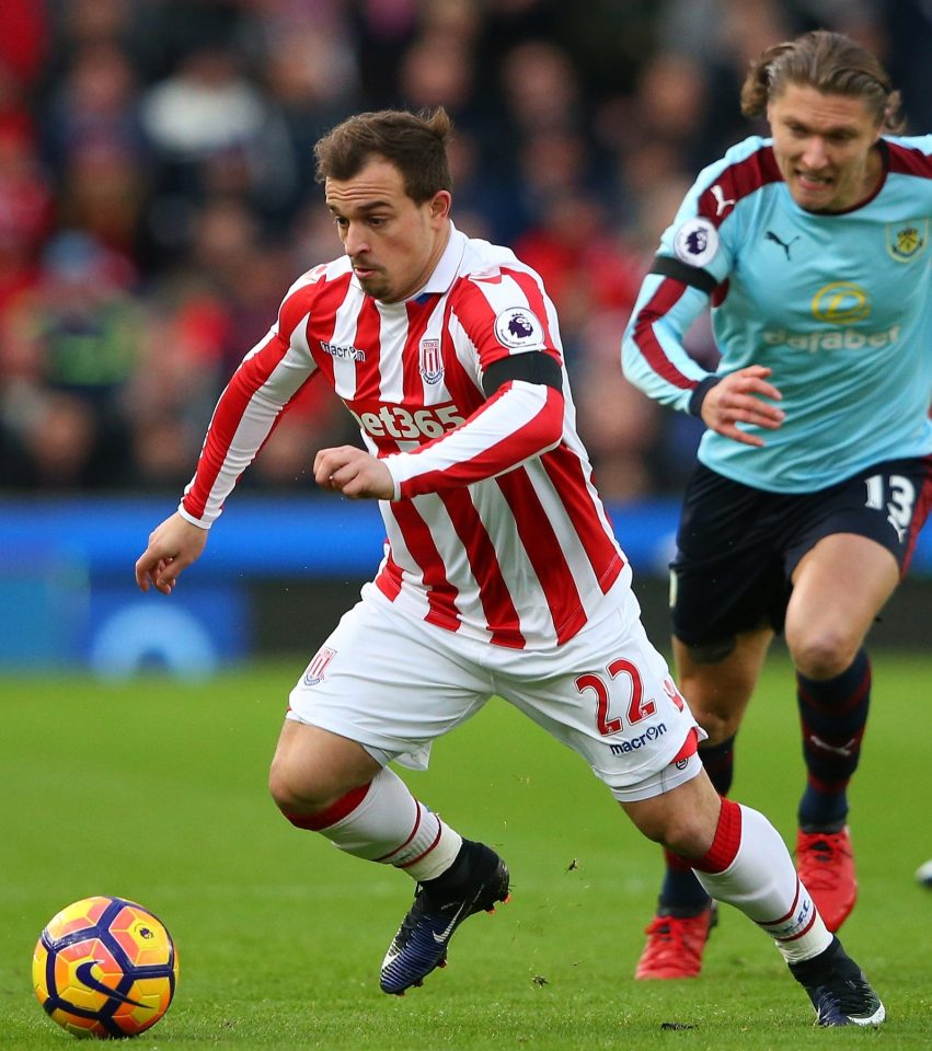  Xherdan Shaqiri says he spends his wages on football boots