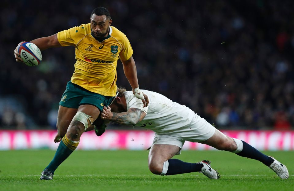  Joe Marler tried to inspire a comeback for the Wallabies after scoring a tremendous try