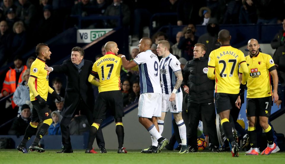  West Brom won a feisty affair at the Hawthorns