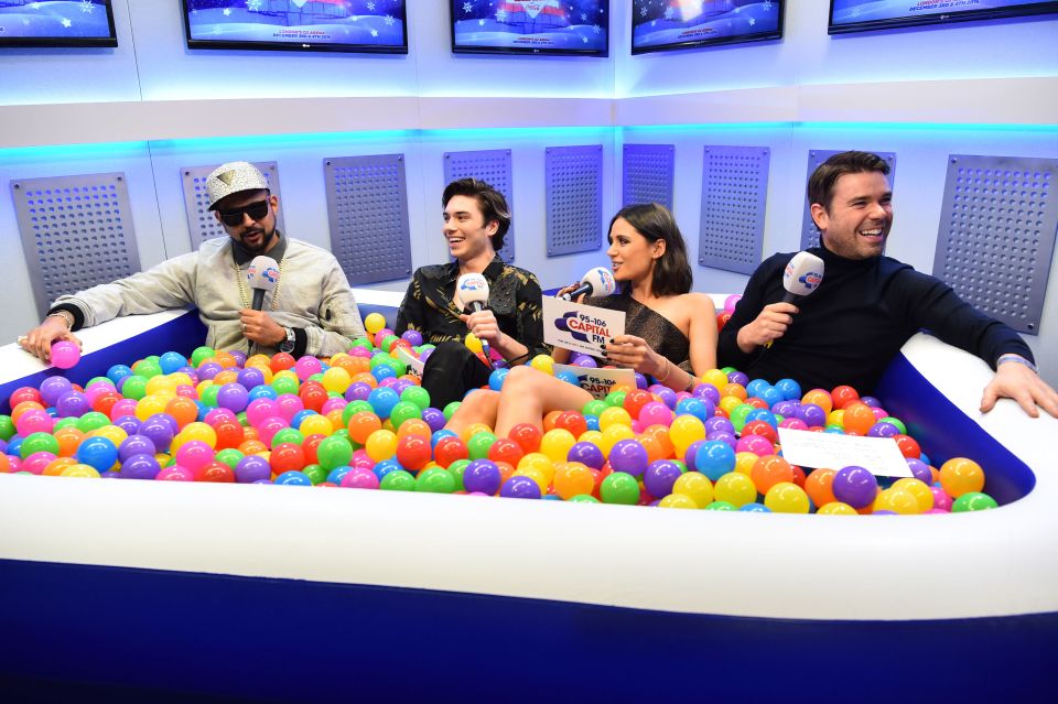  The stars hosted for the ball pit