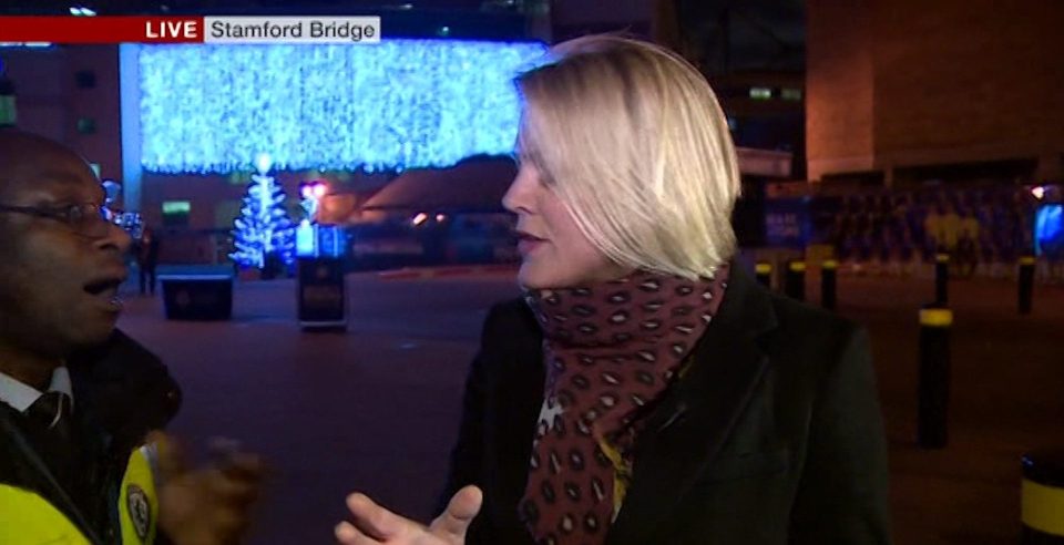  Long's attempts to remind the guard 'we're live on the news' failed, and the programme abruptly cut back to the studio