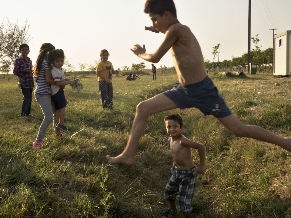  Syrian families, mostly from Aleppo, are placed in a refugee camp in Vasariste near the Serbian-Hungarian border. Picture taken in 2015