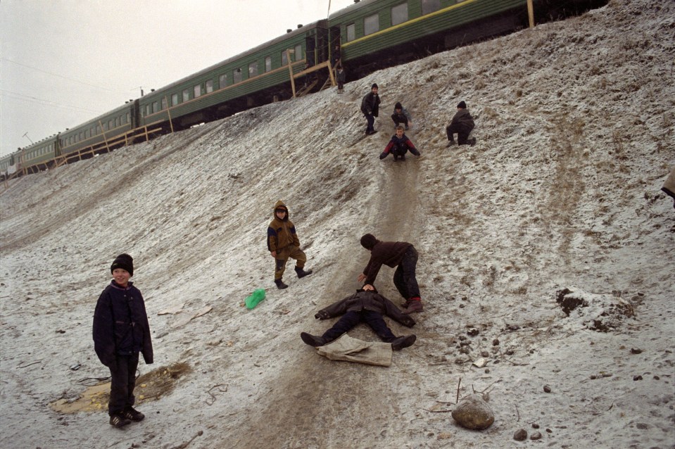  In 1999 this image of Chechen refugees living in neighbouring Ingushetia was taken and is now part of the exhibition