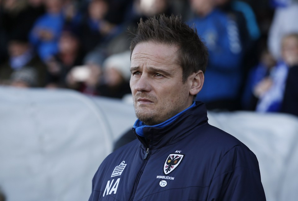  Neal Ardley is in charge of AFC Wimbledon and guided them to promotion last season