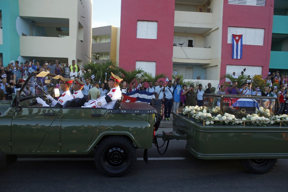  Castro's final journey was attended by thousands