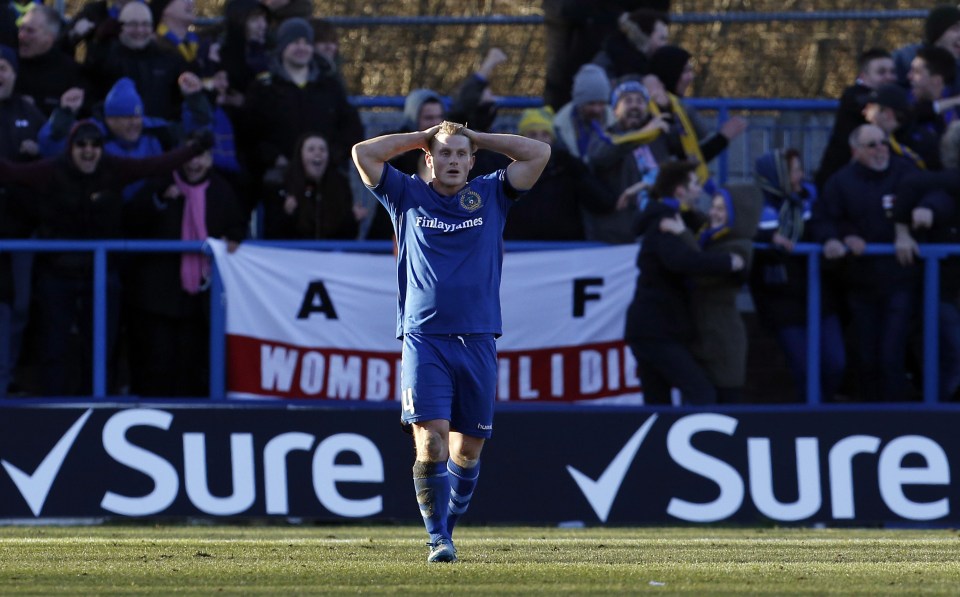  Curzon Ashton's Iain Howard was heartbroken after Wimbledon scored the winner