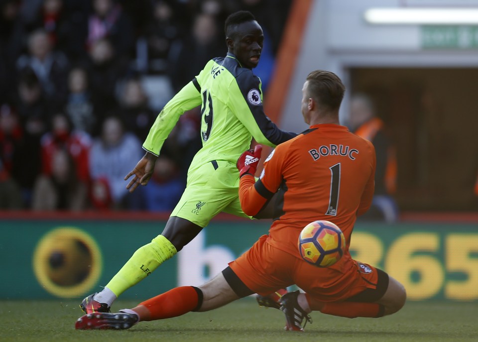  Mane kept his nerve to score past Bournemouth keeper Artur Boruc at the Vitality Stadium