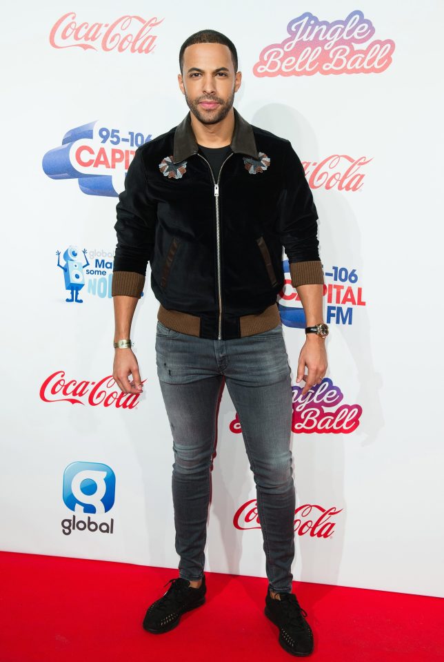  DJ Marvin Humes poses for snaps at the event