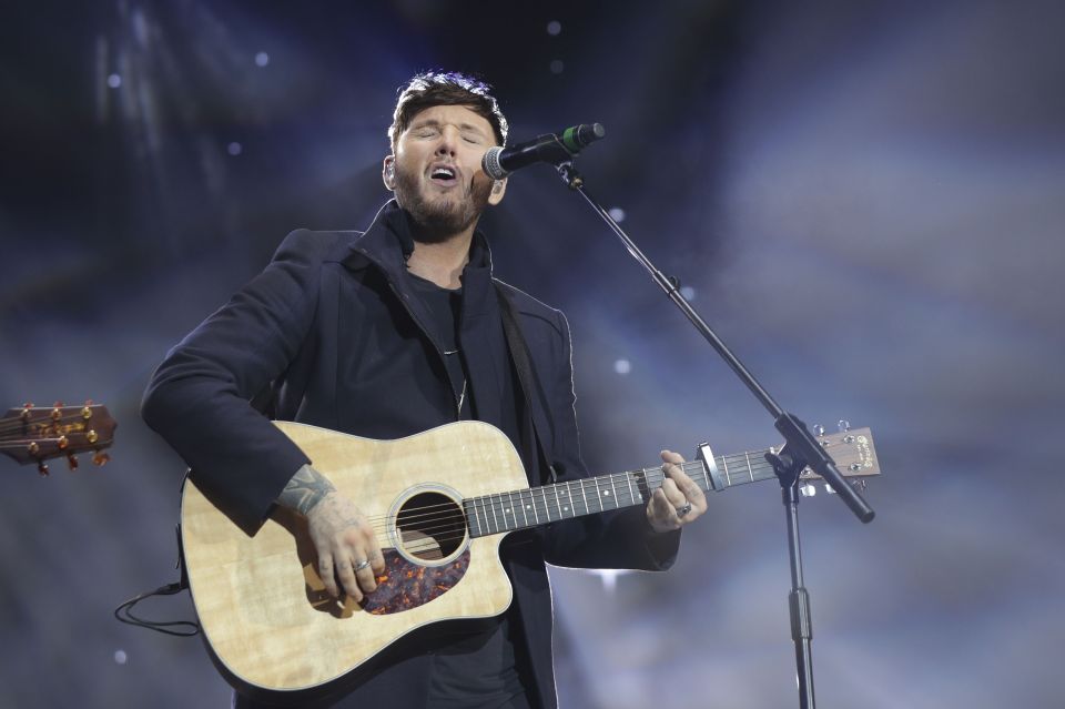  James Arthur on stage at Capital's Jingle Bell Ball