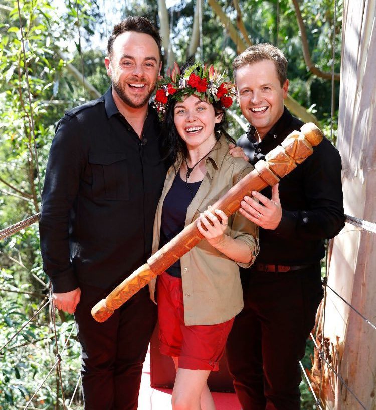  Champ Scarlett poses with hosts And and Dec after victory