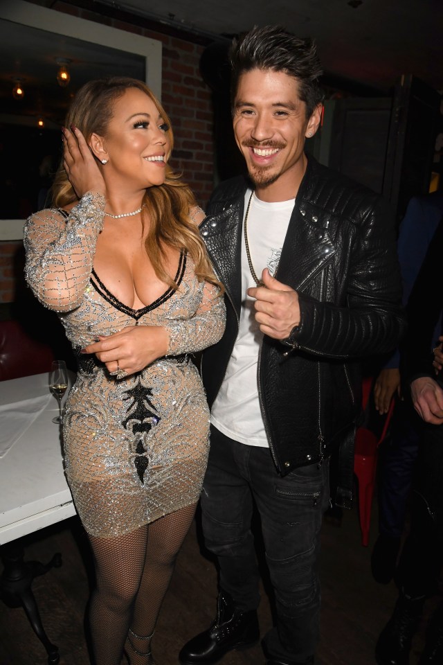  The pair put on a loving display at the singer's viewing party for her new show, Mariah's World