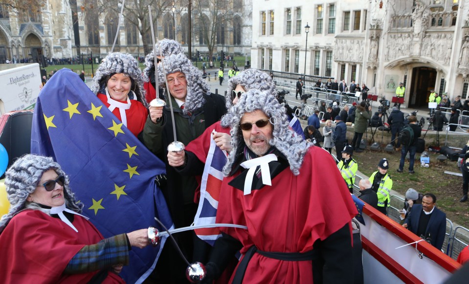  Protesters outside the Court came out in support of the judges