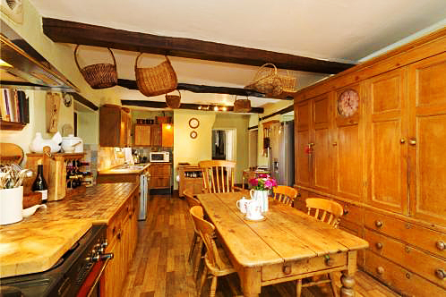  The spacious kitchen on offer in the 17th century manor