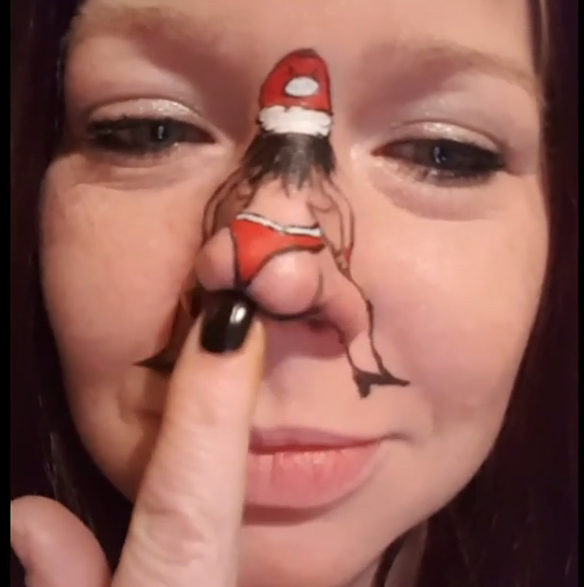  Artist Mel drew the twerking sensation on her nose and the video has now gone viral