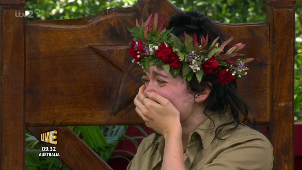  The star was overwhelmed by her victory on I'm A Celeb