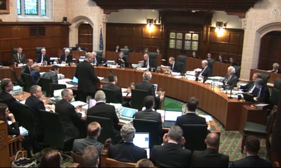  The Government's QC, James Eadie, gives evidence to the 11 judges