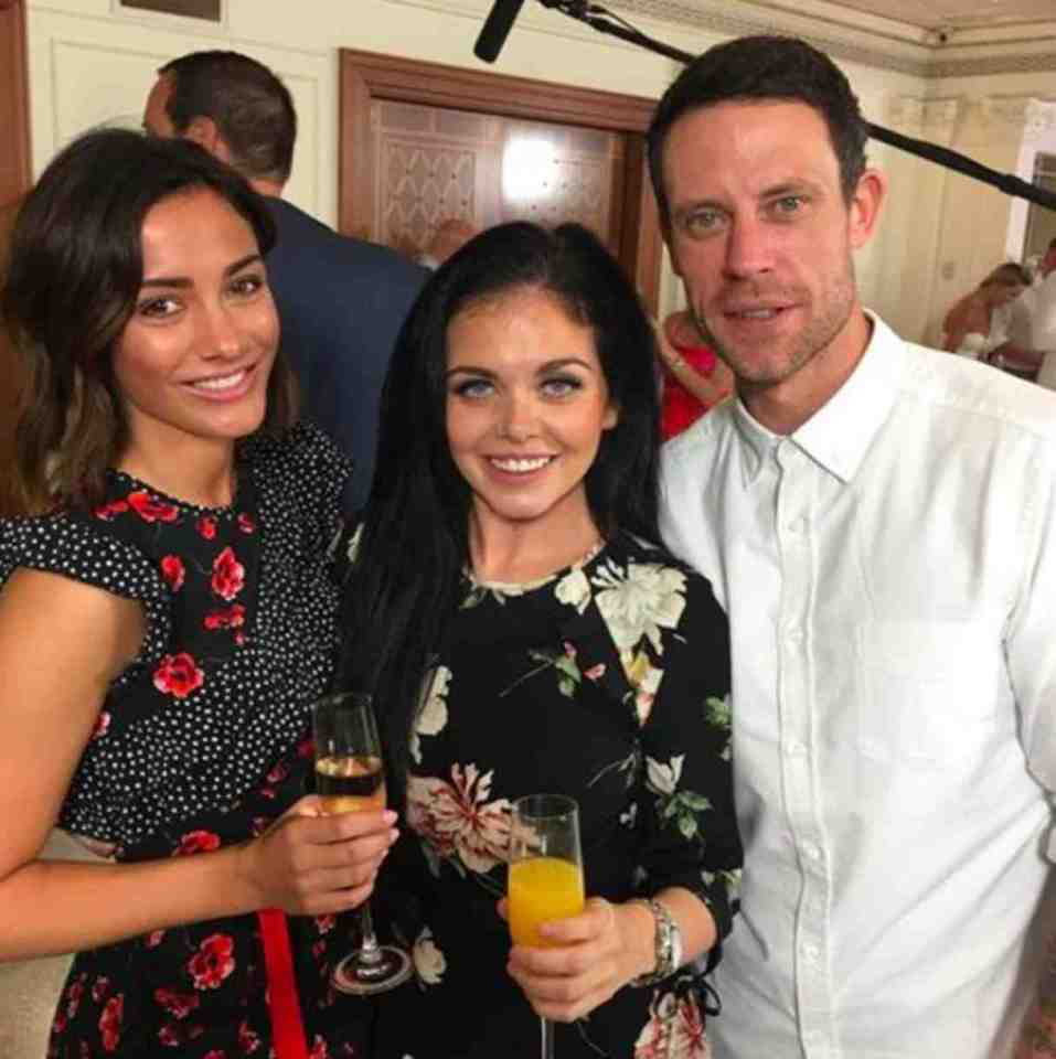  Scarlett poses with Wayne Bridge and wife Frankie