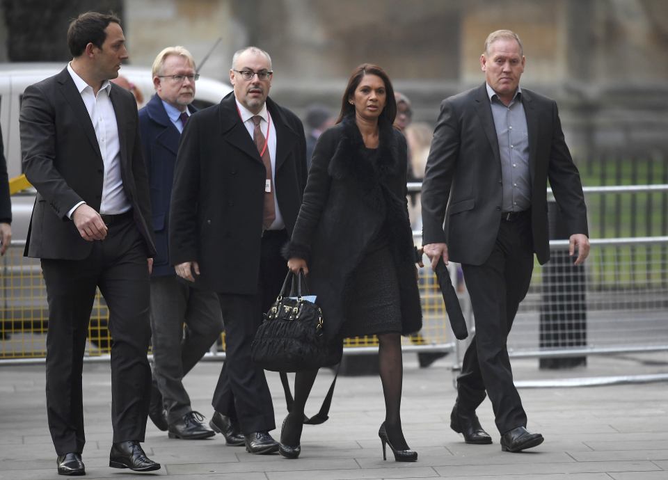  Gina Miller is escorted by bodyguards as she arrives at the Supreme Court for day two of the appeal