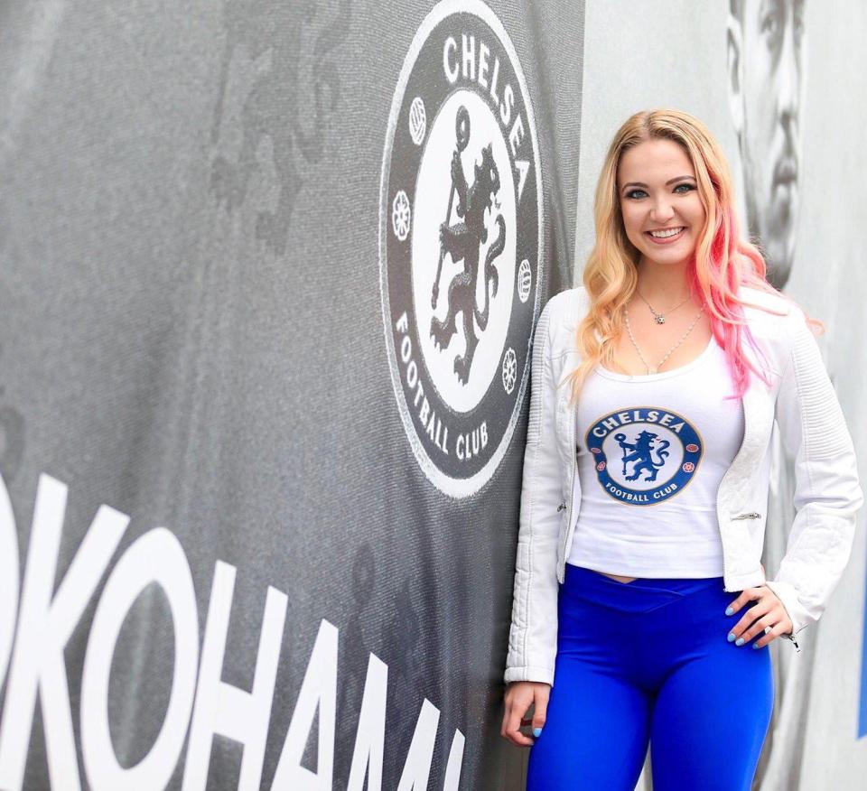  The Instagram star is an avid Chelsea fan