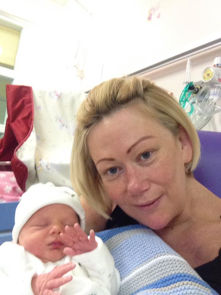  Baby Jack with his grandmother and birth mother Julie Bradford, who was a surrogate for her daughter Jess