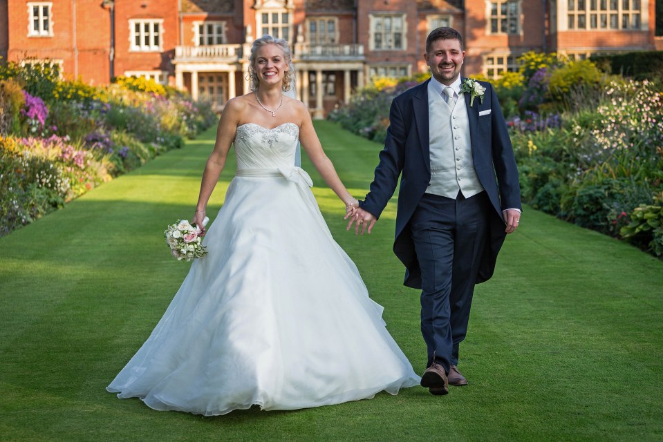  Sophie and Nick made it down the aisle after Nick was struck blind by a rare form of cancer