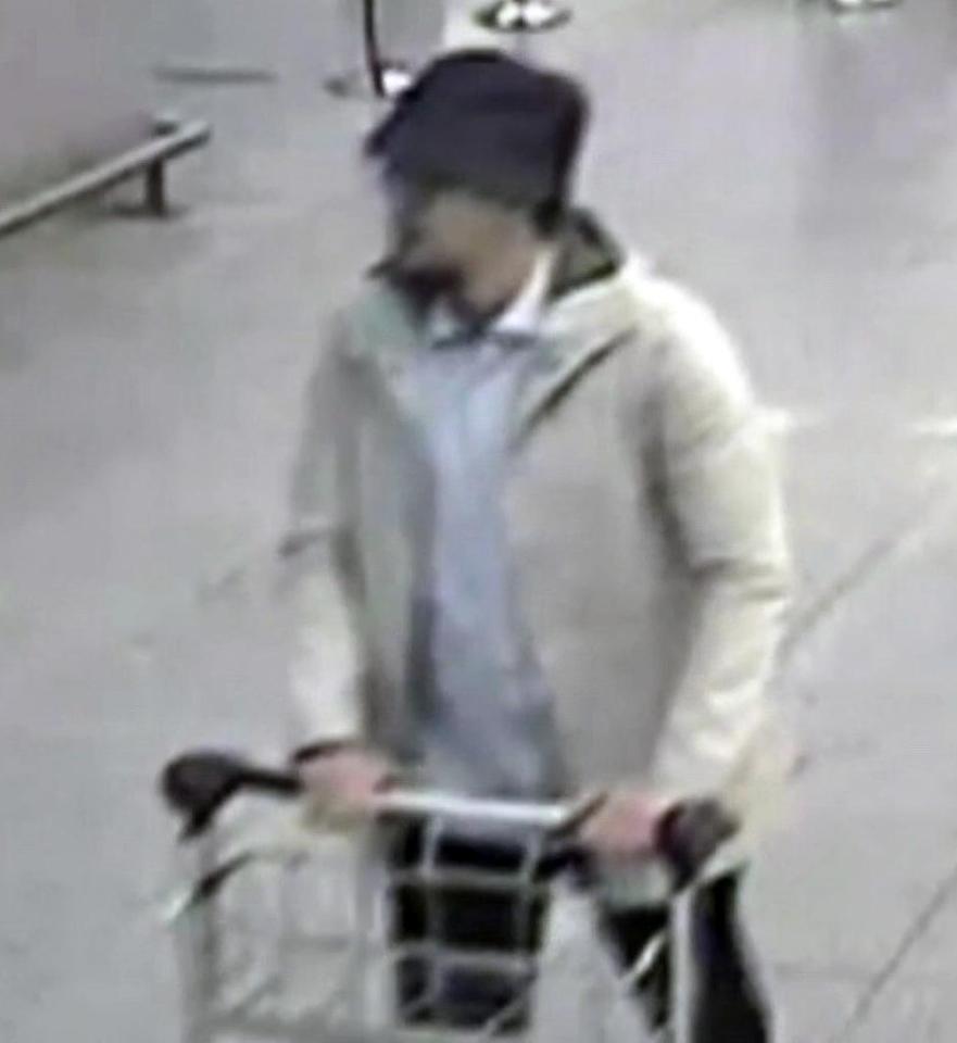  Mohamed Abrini, dubbed the 'man in the hat', seen moments before the Brussels airport bombings