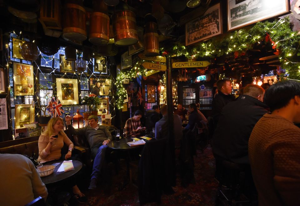  The interior of the public house is a riot of colour too