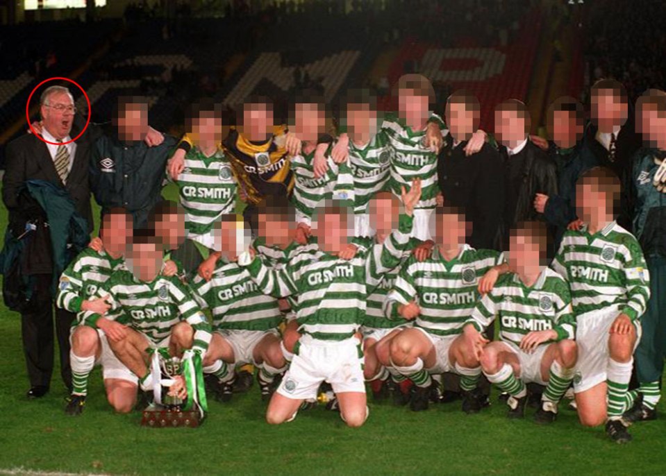  Jim McCafferty with the Celtic Youth Football Team line up in 1995-96