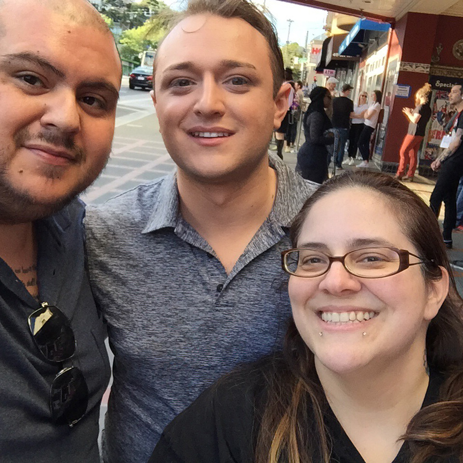  Heather with two friends, Sal and Chris