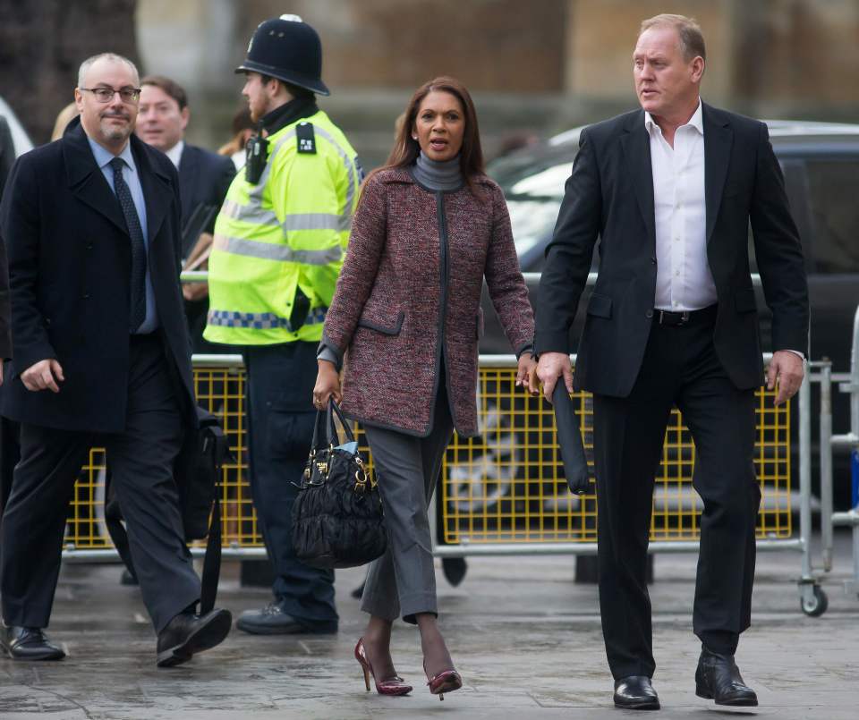  Gina Miller arrived at court this morning surrounded by bodyguards