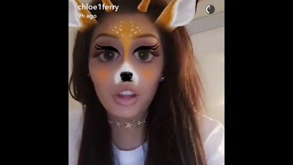  Chloe Ferry regularly updates her fans on Snapchat