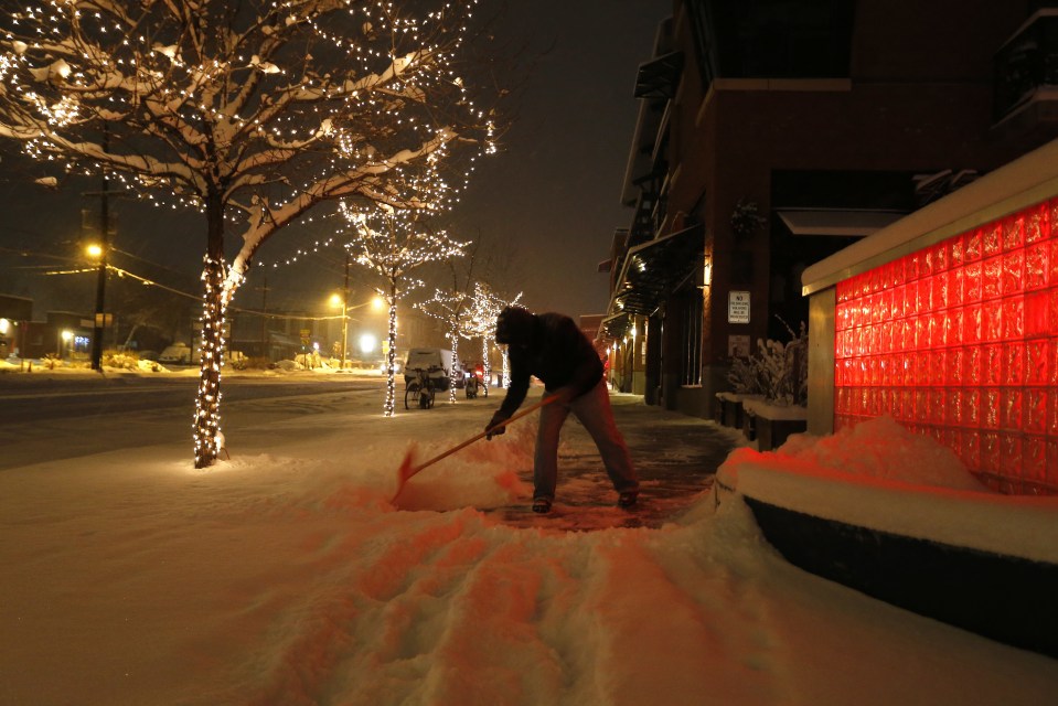  Heavy snowfall, several inches deep, hit parts of Colorado on Wednesday