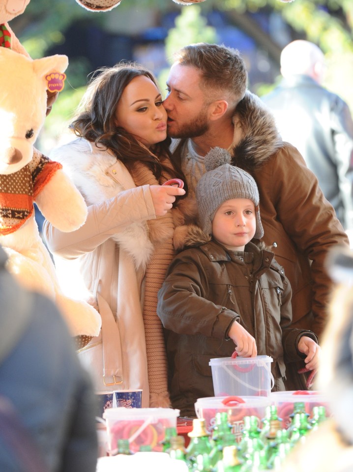  Chanelle, 29, and Ryan were all loved up at the winter attraction