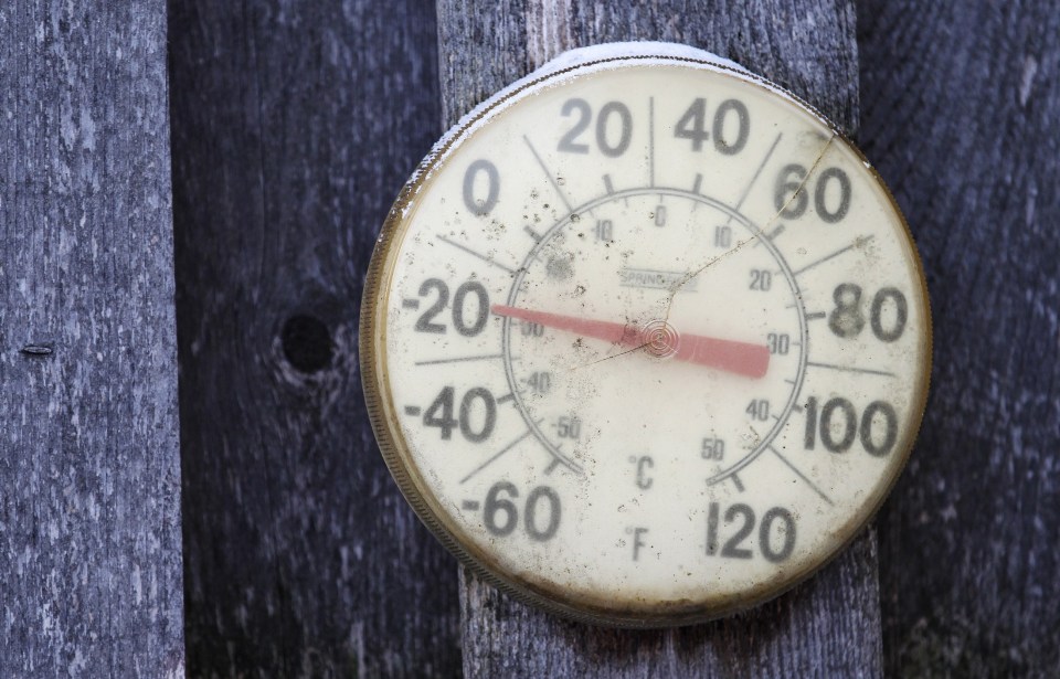  A backyard thermometer showed the temperature during a polar vortex in south Minneapolis, Minnesota