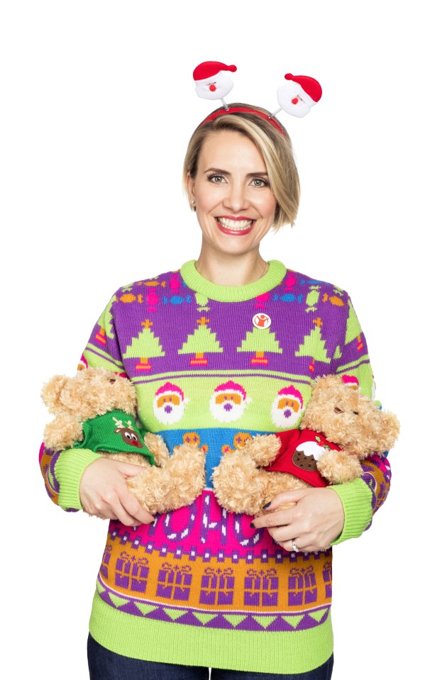  Claire Richards adds a couple of furry friends to her festive look