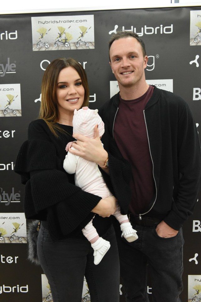 Maria Fowler attended with baby Evie and partner Kelvin 