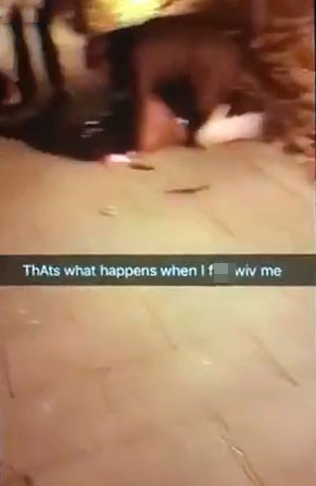  The video, recorded on Snapchat, shows former child migrant Khalid Safi lying on the floor covered in blood