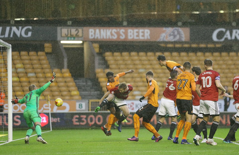 Wolverhampton Wanderers' Kortney Hause scores against Fulham