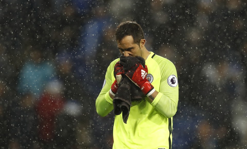  Claudio Bravo was beaten three times in the first 20 minutes