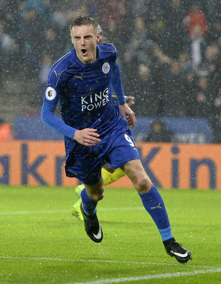  Jamie Vardy was back to form with a hat-trick against Manchester City