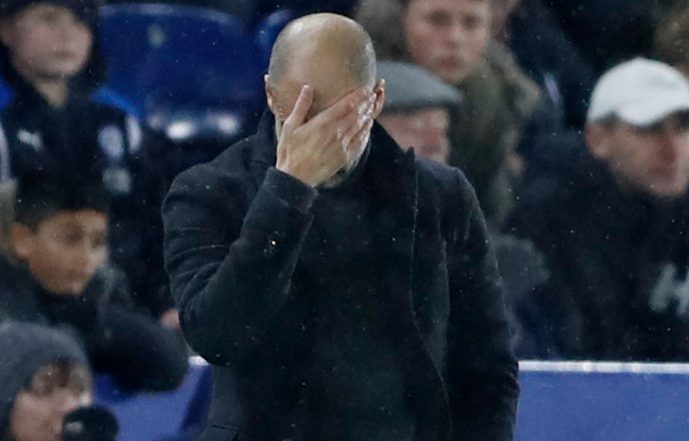  Pep Guardiola could not even watch his Man City side against Leicester