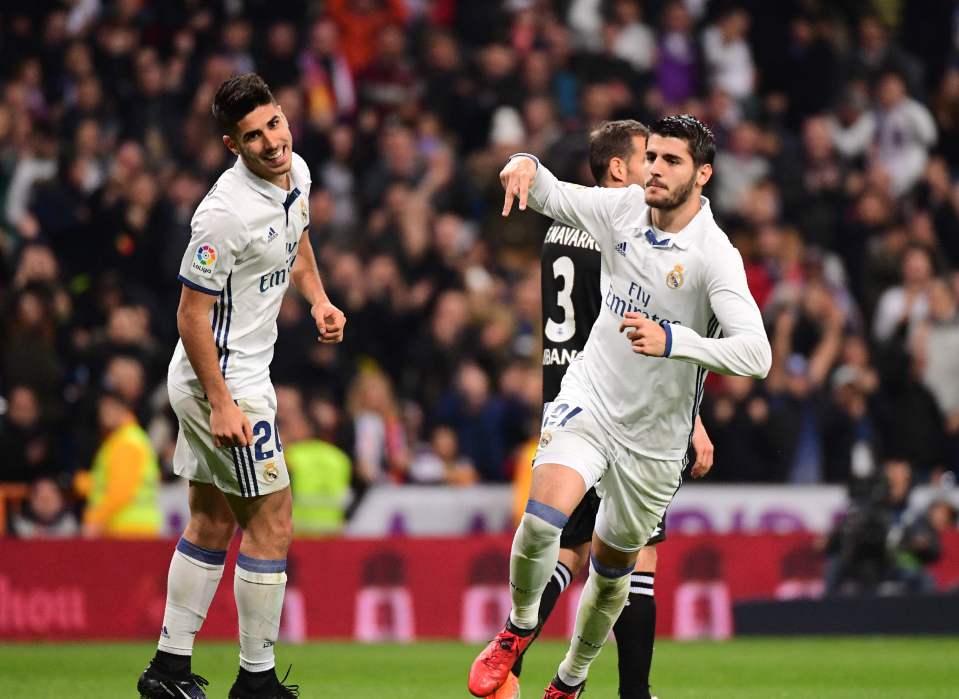  Alvaro Morata put Real Madrid ahead after 50 minutes