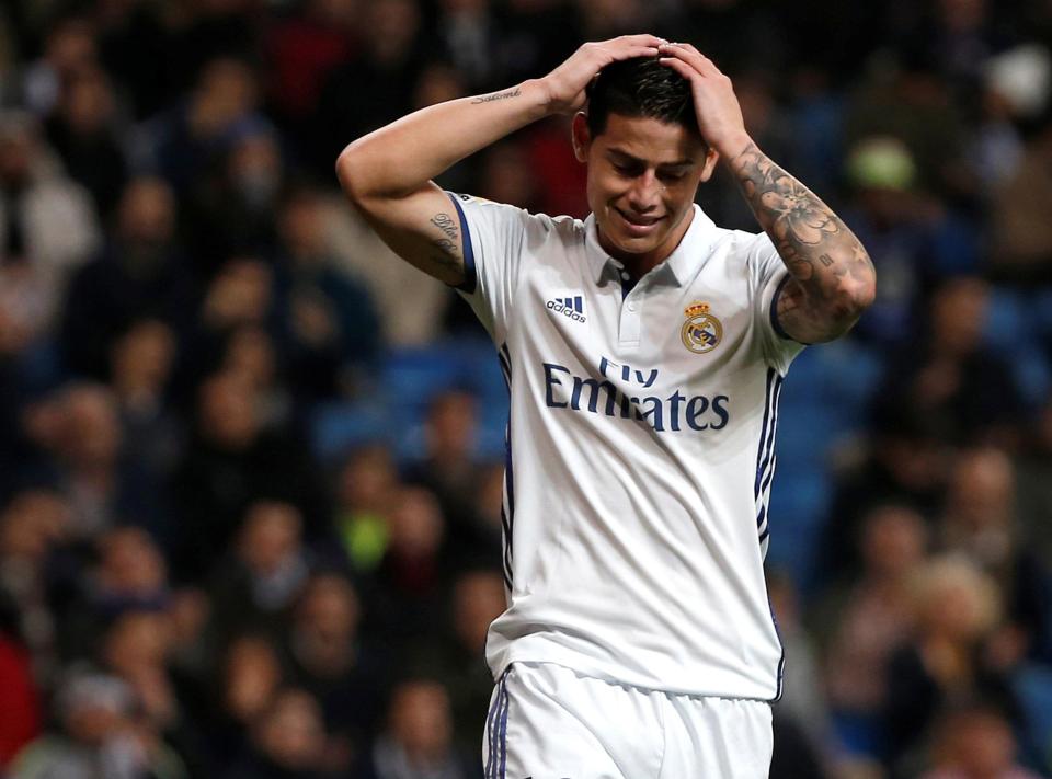  James Rodriguez wants a move to Chelsea but the club will not meet Real Madrid's £60m valuation