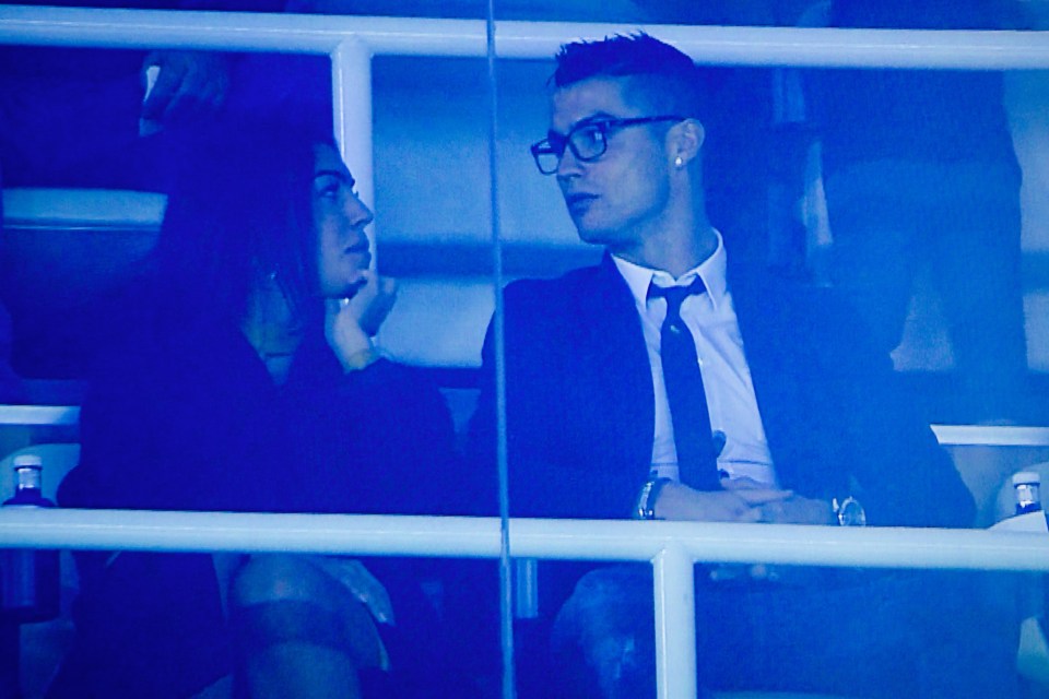  Cristiano Ronaldo watched the game with girlfriend Georgina Rodriguez after being rested ahead of the World Club Cup